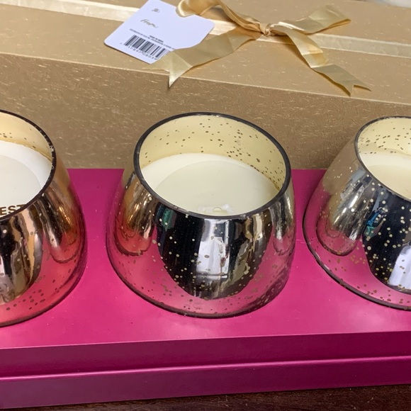 ULTA SET OF 3 SCENTED FILLED MERCURY GLASS CANDLES IN GIFT BOX! Limited Edition - Picture 4 of 14